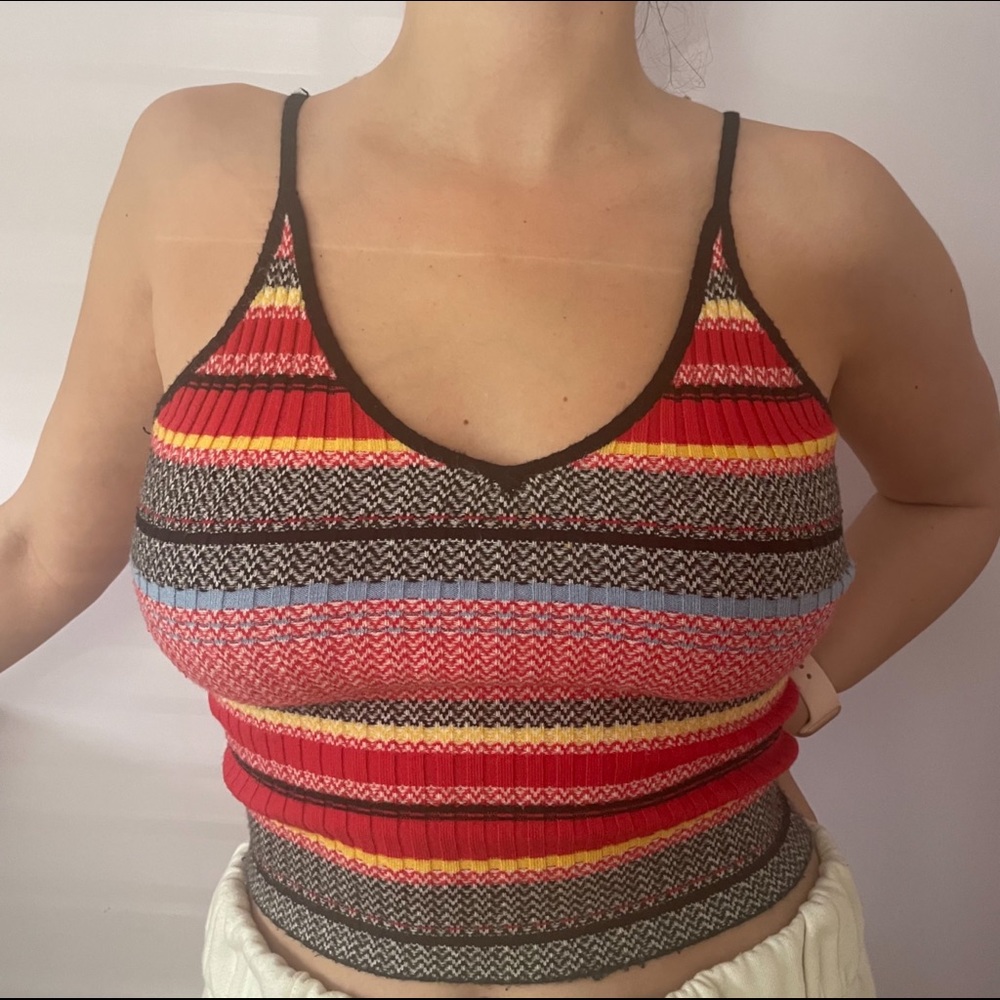 Colorful Knit Striped Tank from UO Ecoté - Size S